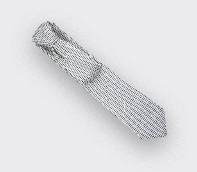 Silver Birdseye silk Tie - cinabre paris