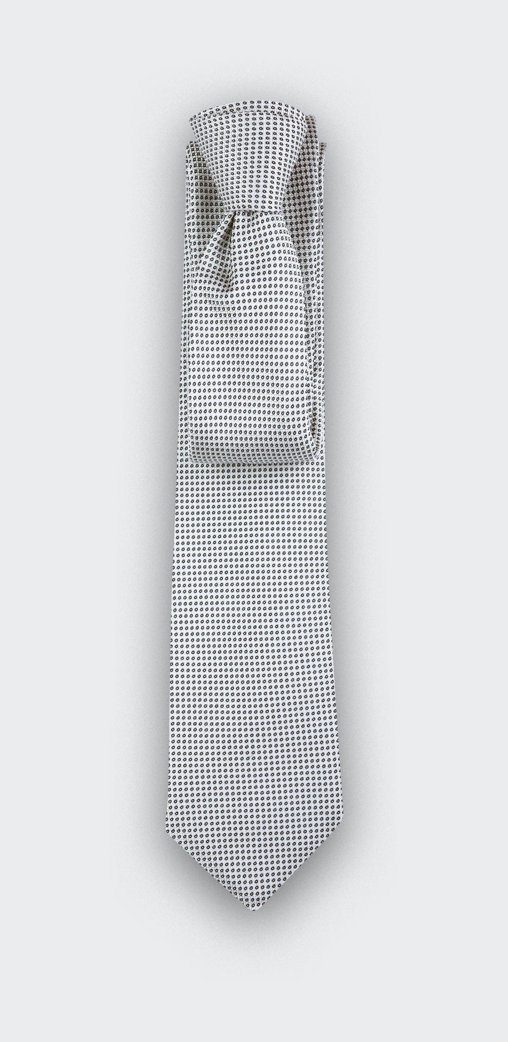 Silver Birdseye silk Tie - cinabre paris