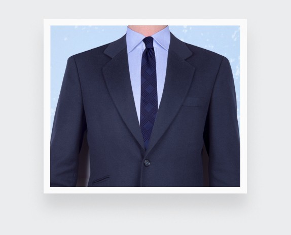 Network Navy blue tie - wool - Cinabre Paris