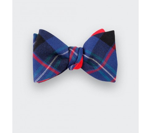 Blue Fitzgerald tartan Bow tie