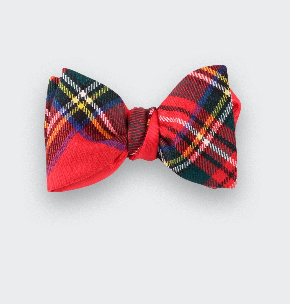 noeud papillon tartan rouge stewart royal - cinabre paris