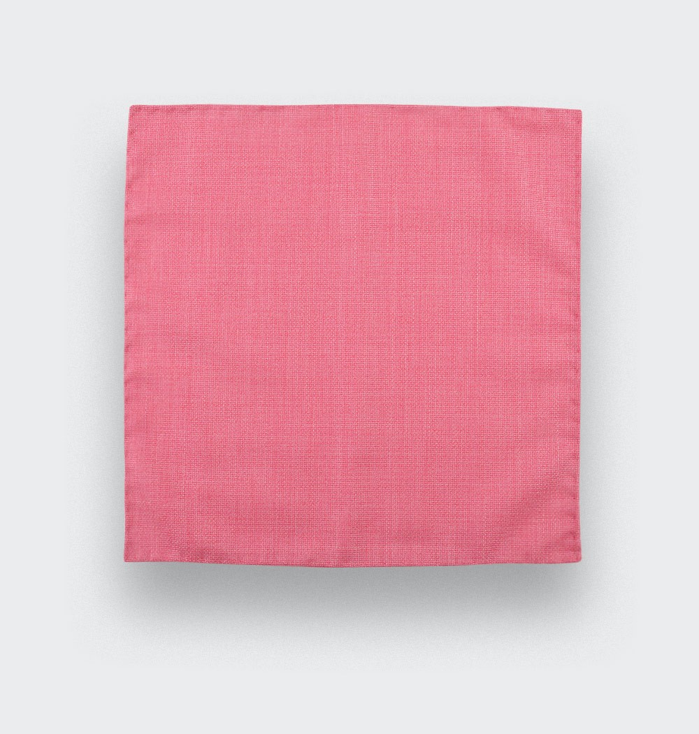 CINABRE Paris - Pocket square - Pink Mesh - Hand Made