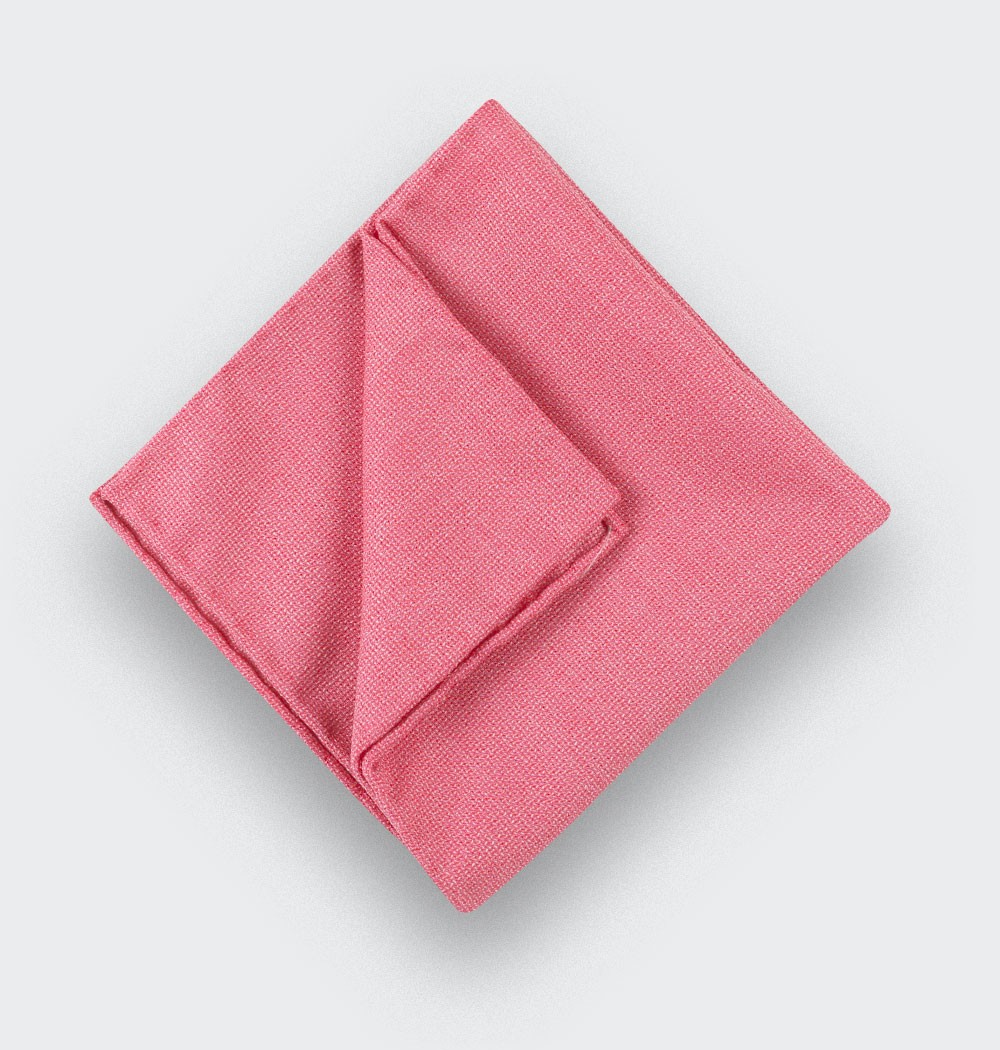 CINABRE Paris - Pocket square - Pink Mesh - Hand Made