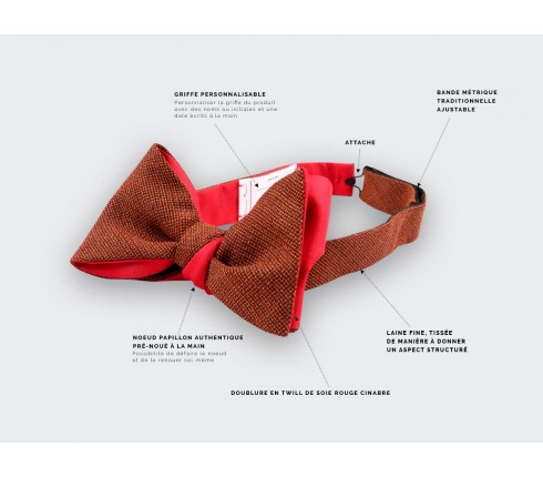 rust mesh bow tie - cinabre paris