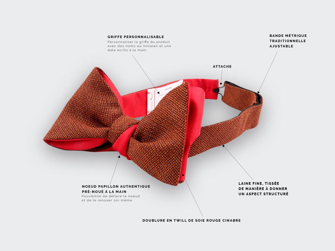 rust mesh bow tie - cinabre paris