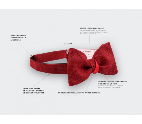 red mesh bow tie - cinabre paris