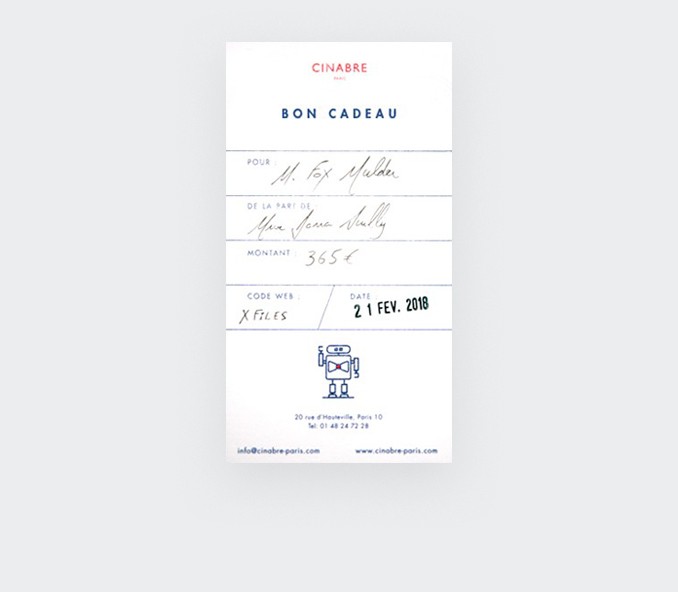 Gant - carte cadeau 185euros - Cinabre