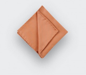 CINABRE Paris - Pocket square - Orange woven silk - Hand Made