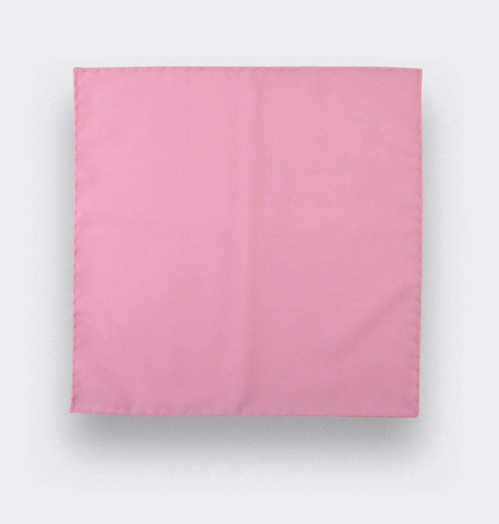 CINABRE Paris - Pocket Square - Pink coral - Handmade