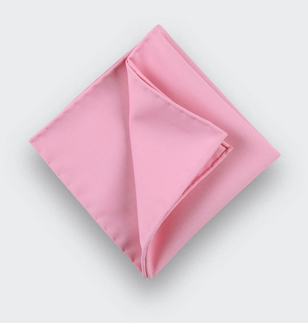 CINABRE Paris - Pocket Square - Pink coral - Handmade