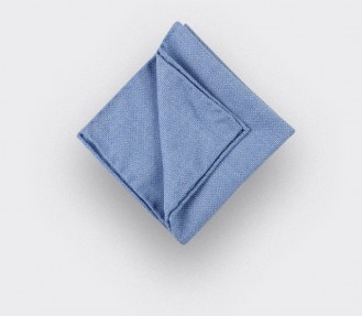 CINABRE Paris - Pocket square - Light Blue Mesh - Hand Made