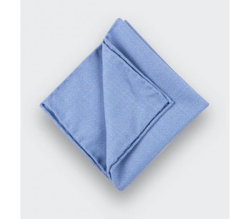 CINABRE Paris - Pocket square - Light Blue Mesh - Hand Made