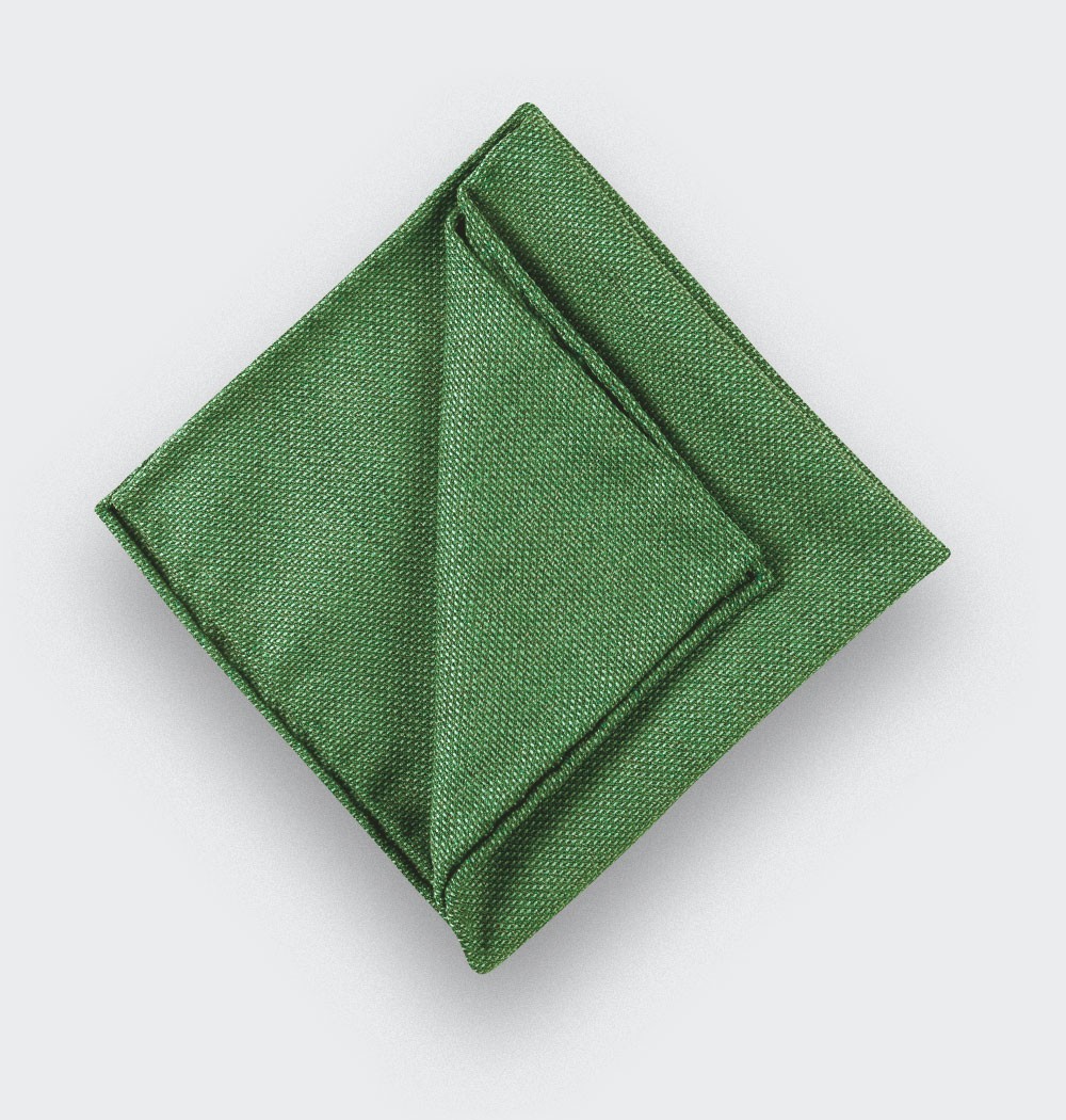 CINABRE Paris - Pocket square - Green Mesh - Hand Made