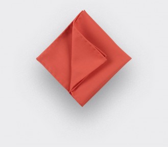 CINABRE Paris - Pocket Square - Red coral - Handmade