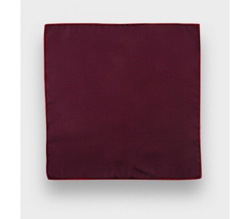 CINABRE Paris - Pocket Square - Burgundy birdseye - Handmade