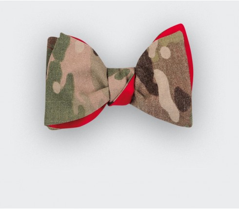 Bow tie US Army - CINABRE Paris - vintage military cotton and silk