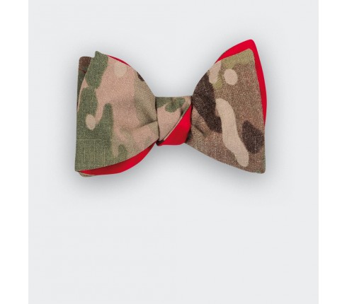 Bow tie US Army - CINABRE Paris - vintage military cotton and silk