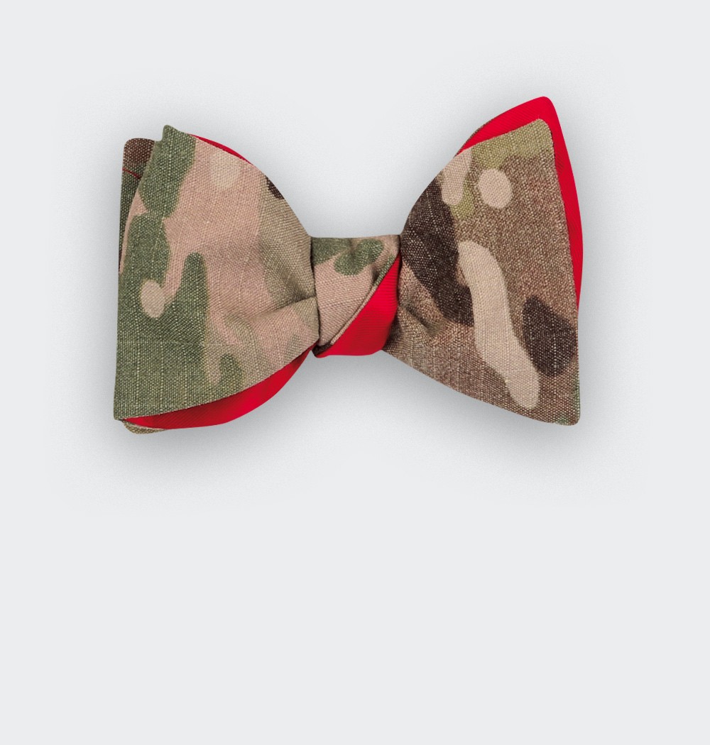 Bow tie US Army - CINABRE Paris - vintage military cotton and silk