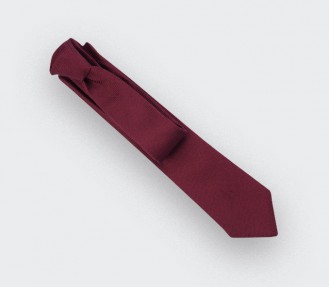 Burgundy Woven Silk Tie