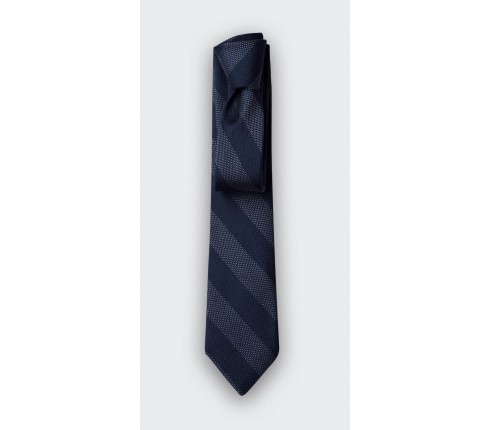 Grey Club Tie - silk - Cinabre Paris