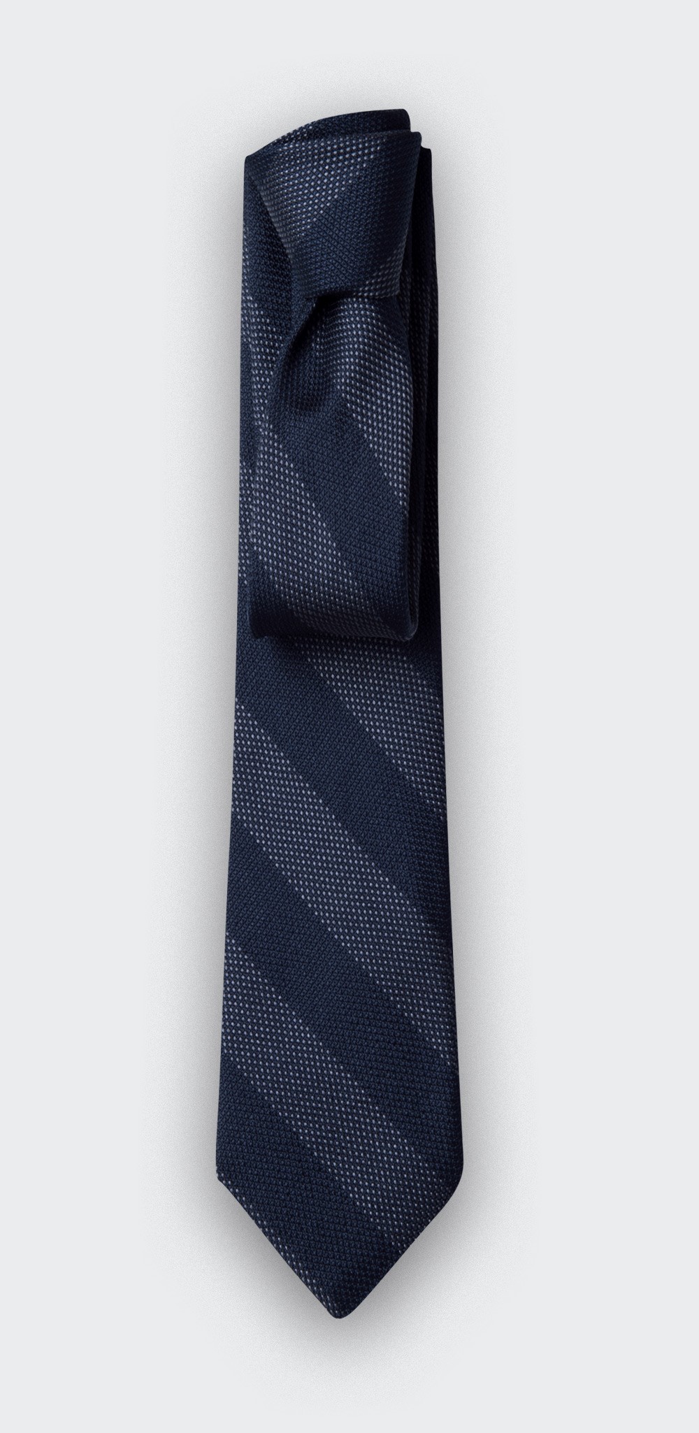 Grey Club Tie - silk - Cinabre Paris