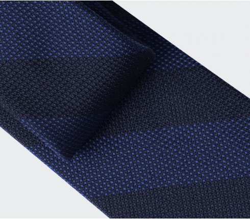 Blue Club Tie - silk - Cinabre Paris