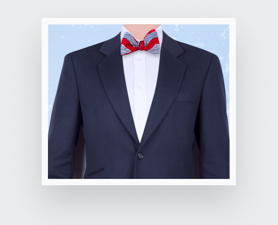 Red waves Wax Bow Tie - CINABRE Paris