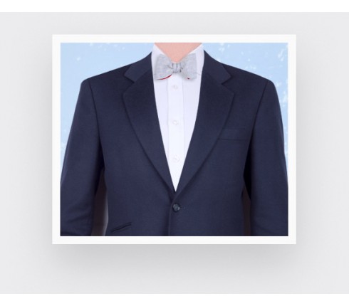 Light Blue Chambray Bow tie - Cinabre Paris