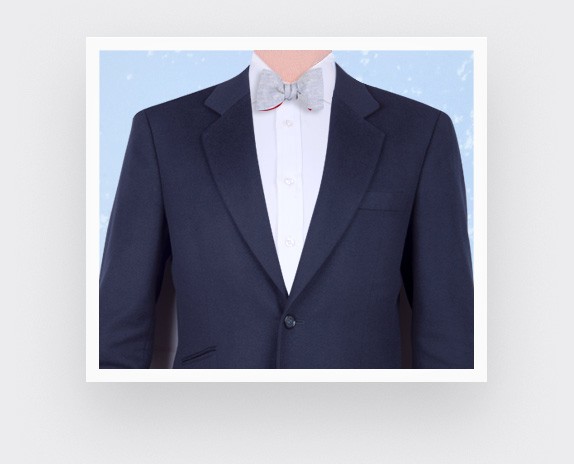 Light Blue Chambray Bow tie - Cinabre Paris