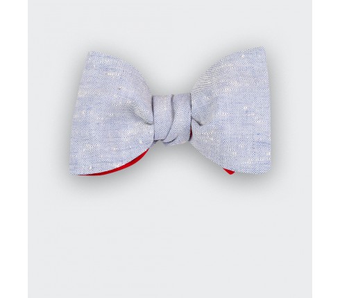 Light Blue Chambray Bow tie - Cinabre Paris