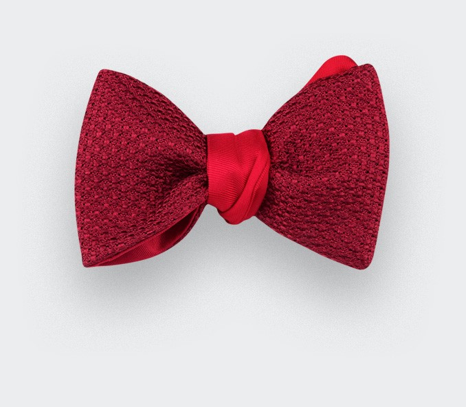 Red Grenadine Silk Bow Tie