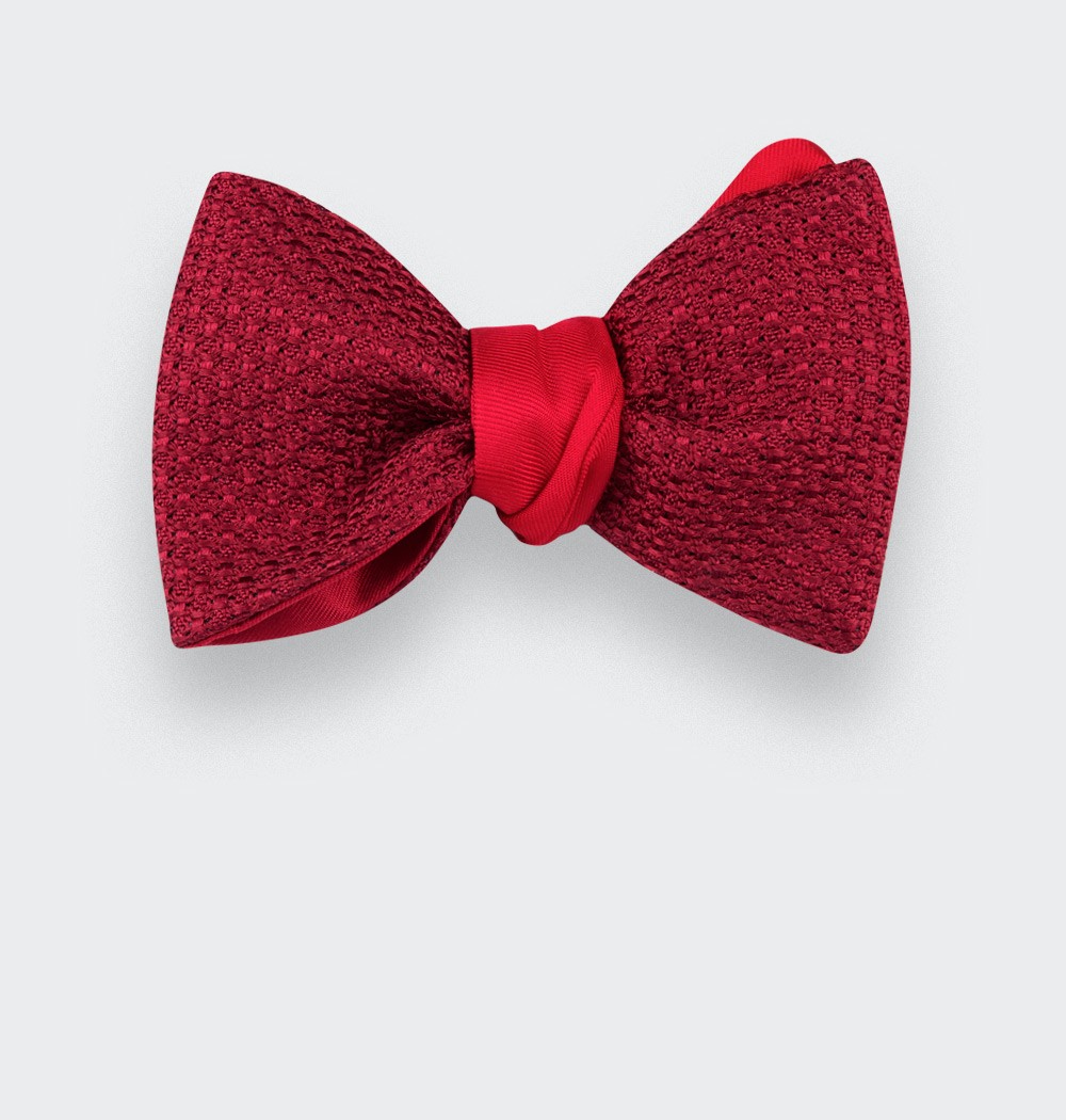 Red Grenadine Silk Bow Tie