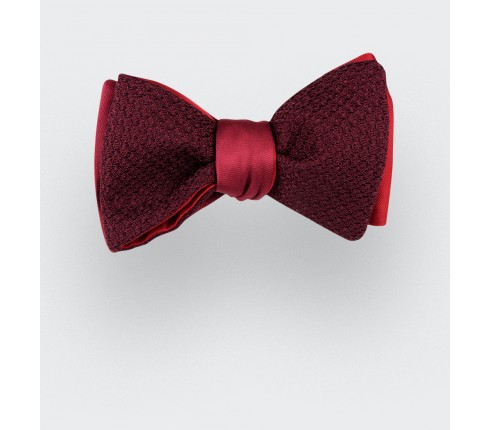 Burgundy Grenadine Silk Bow Tie