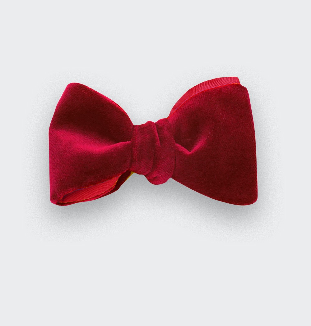 Noeud Papillon Velours Rouge