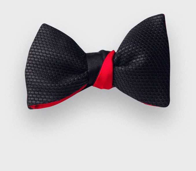 Black Leather Bow Tie