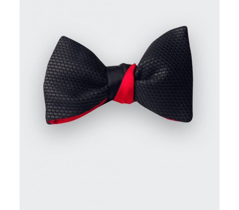 Black Leather Bow Tie