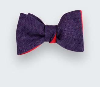 Purple Mesh Bow Tie