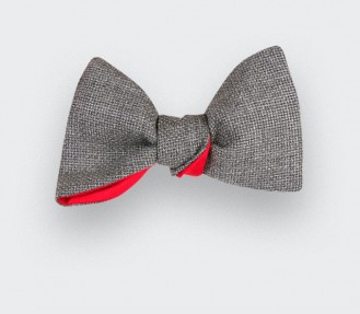 Grey Mesh Bow Tie