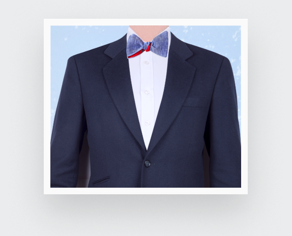 Washed Blue Linen Bow Tie - Cinabre Paris