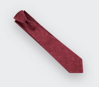 Burgundy Linen tie