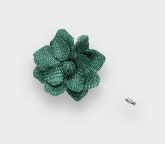 Green Mesh Gardenia Lapel Pin - Cinabre Paris