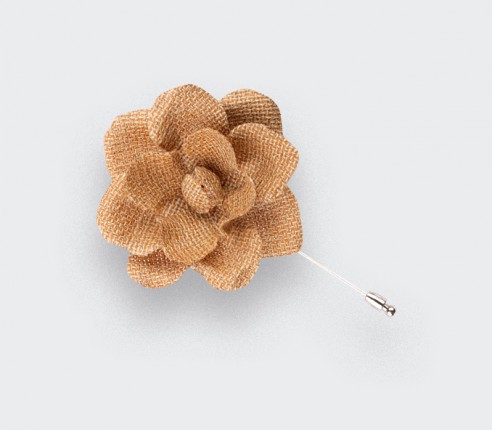 Boutonnière Gardenia Maille Moutarde - Cinabre Paris