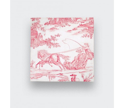 Pochette Toile de Jouy Rouge - CINABRE Paris