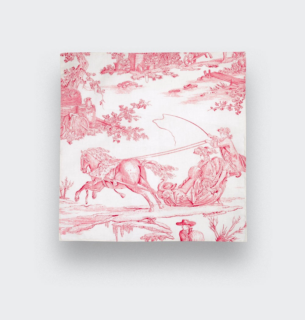 Pochette Toile de Jouy Rouge - CINABRE Paris