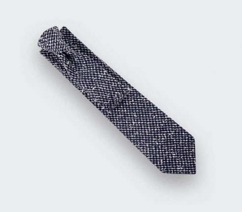 Tie Relief Séléné navy blue Cinabre Paris