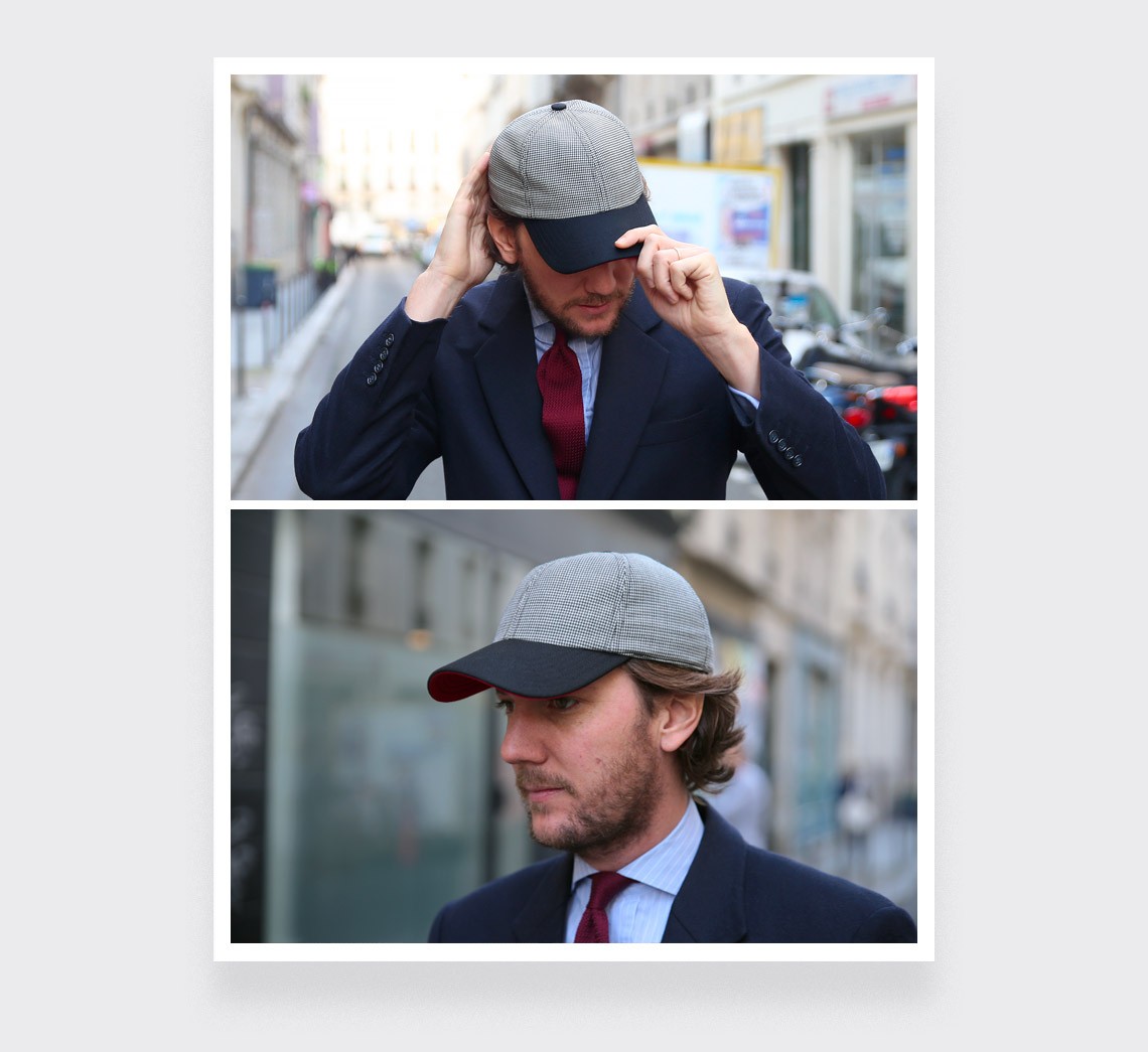 Houndstooth n°1 cap - Cinabre Paris