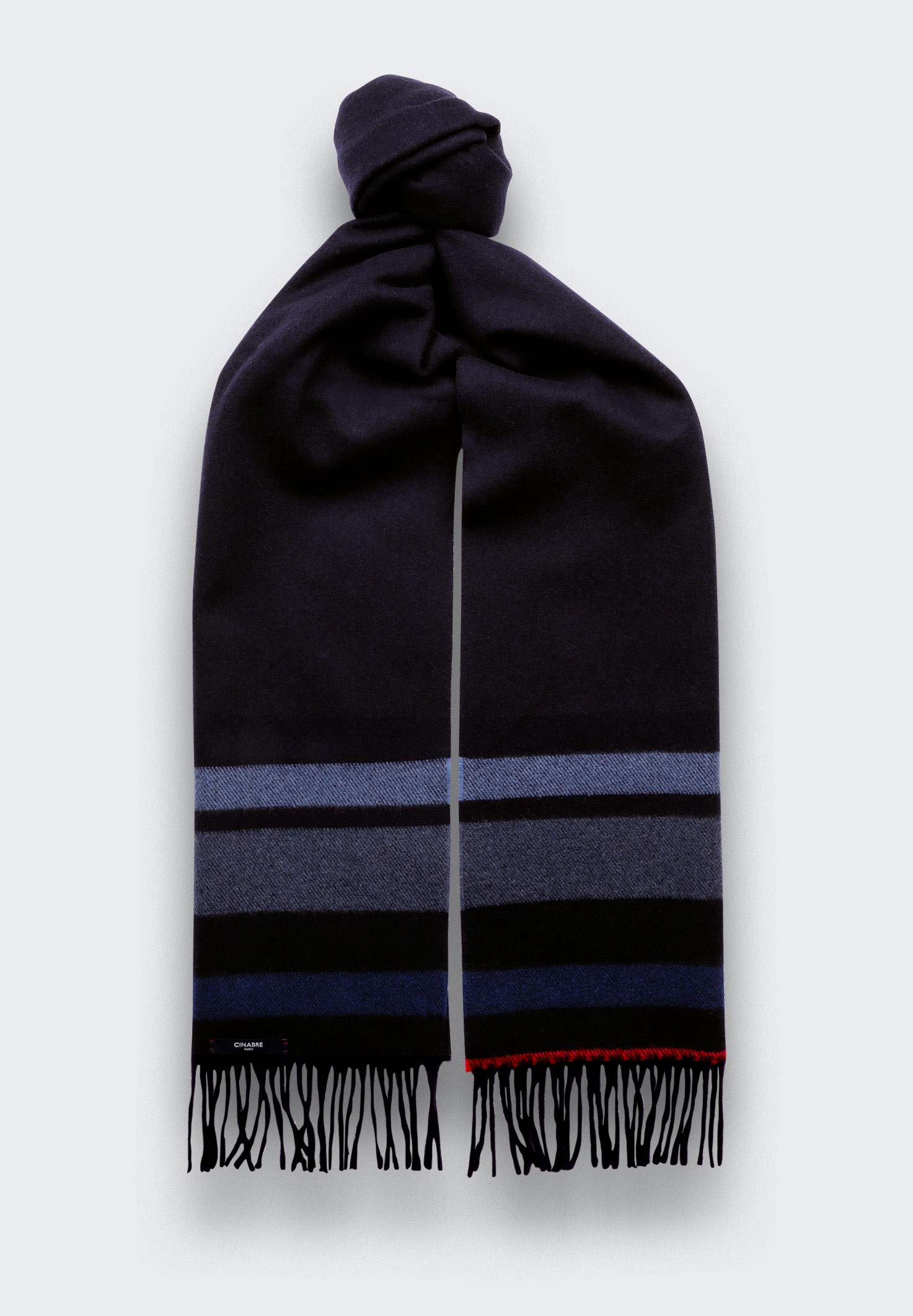 Light blue regenerated cashmere scarf - Cinabre Paris