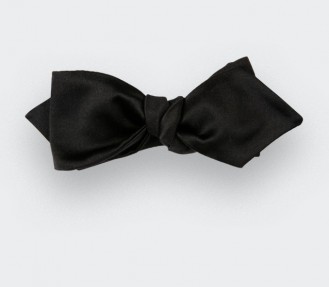 Black Diamond Point bow tie - Handmade by Cinabre Paris