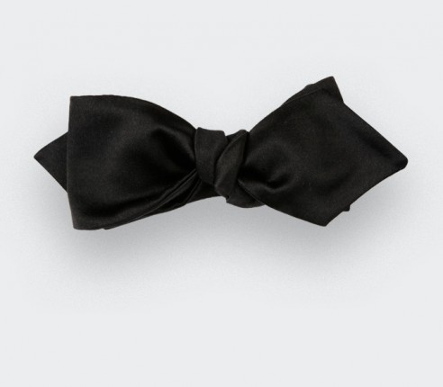 Black Diamond Point bow tie - Handmade by Cinabre Paris