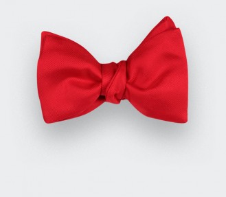 red twill bow tie - silk - cinabre paris